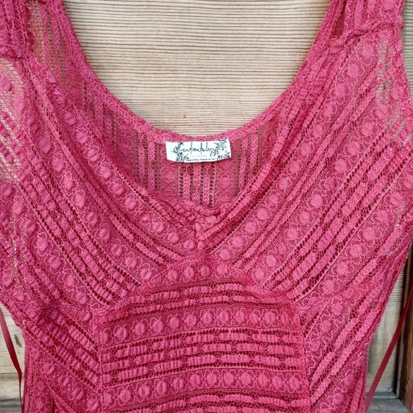 New FREE PEOPLE Love Story Sheer Lace Maxi Coverup - Picture 3 of 8